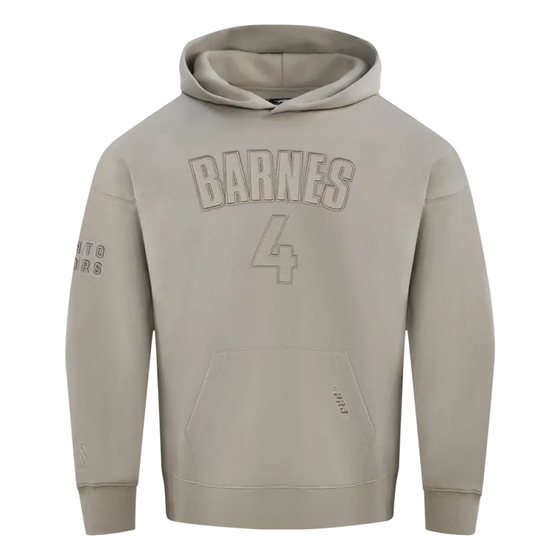 NBA TORONTO RAPTORS SCOTTIE BARNES #4 NEUTRAL PNN MEN'S DROP SHOULDER FLC PO HOODIE (TAUPE)