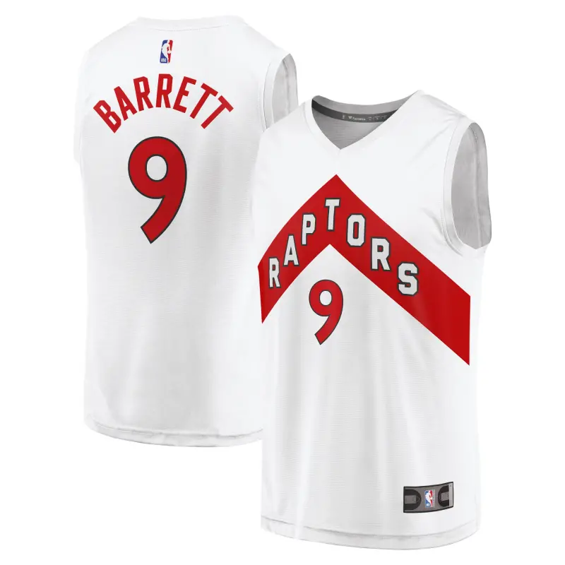 men8217s toronto raptors rj barrett fanatics white fast break player jersey - association edition