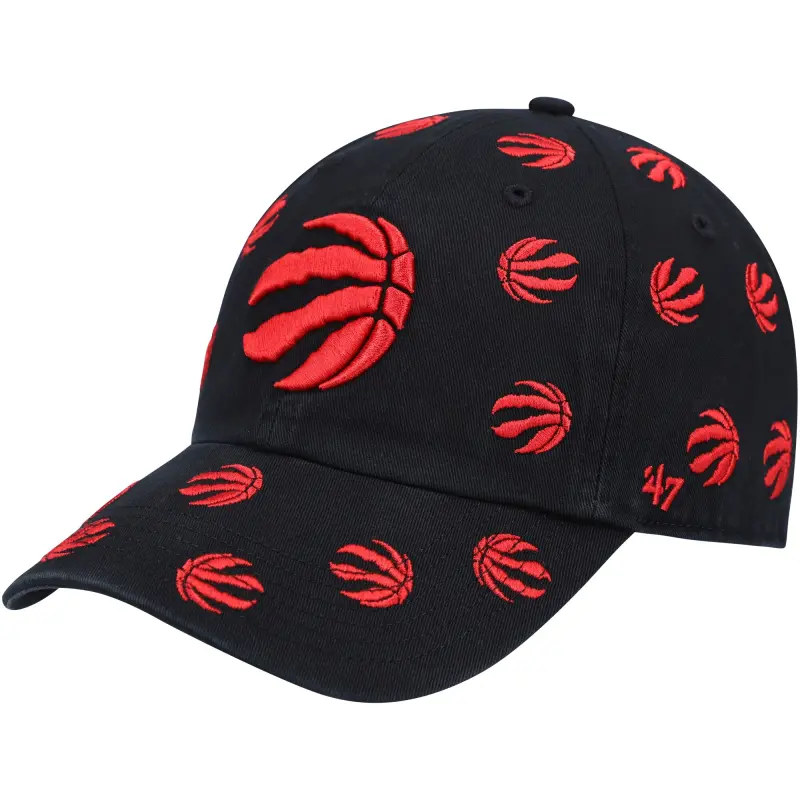 women8217s toronto raptors 821747 black confetti cleanup adjustable hat